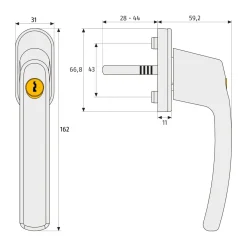 Abus Fenstergriff FG210W B/SB
