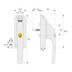 Abus Fenstergriff mit Alarm FG300A