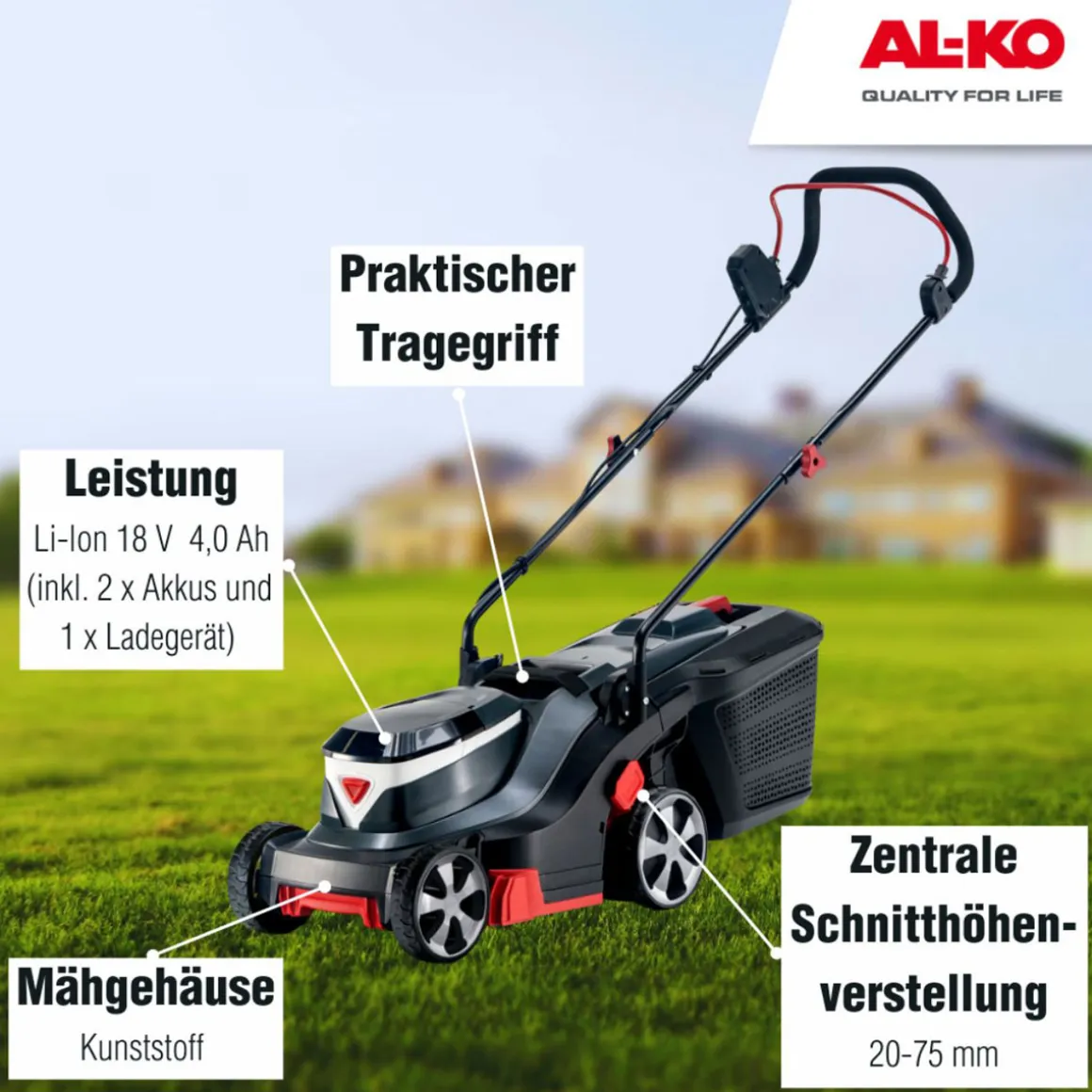 AL-KO Akku-Rasenmäher 3.82 Li Easy