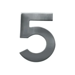 Alpertec Edelstahl-Hausnummer 5 satiniert