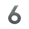 Alpertec Edelstahl-Hausnummer 6 satiniert