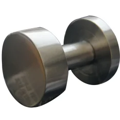 Alpertec Knopf auf Rosette Edelstahl satiniert