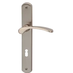 Alpertec Langschildgarnitur Amos-LS satiniert ohne Feder