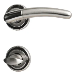 Alpertec Rosettengarnitur Betty-R Messing Chrom poliert/satiniert WC