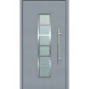Aluminium Sicherheits-Haustür Trient Superior 60 mm grau 110 x 210 cm Anschlag rechts inkl Griffset