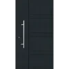 Aluminium Sicherheits-Haustür Cagliari Exklusiv 75 mm anthrazit 110 x 210 cm Anschlag links inkl Griffset