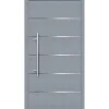 Aluminium Sicherheits-Haustür Livorno Exklusiv 75 mm grau 100 x 210 cm Anschlag links inkl Griffset