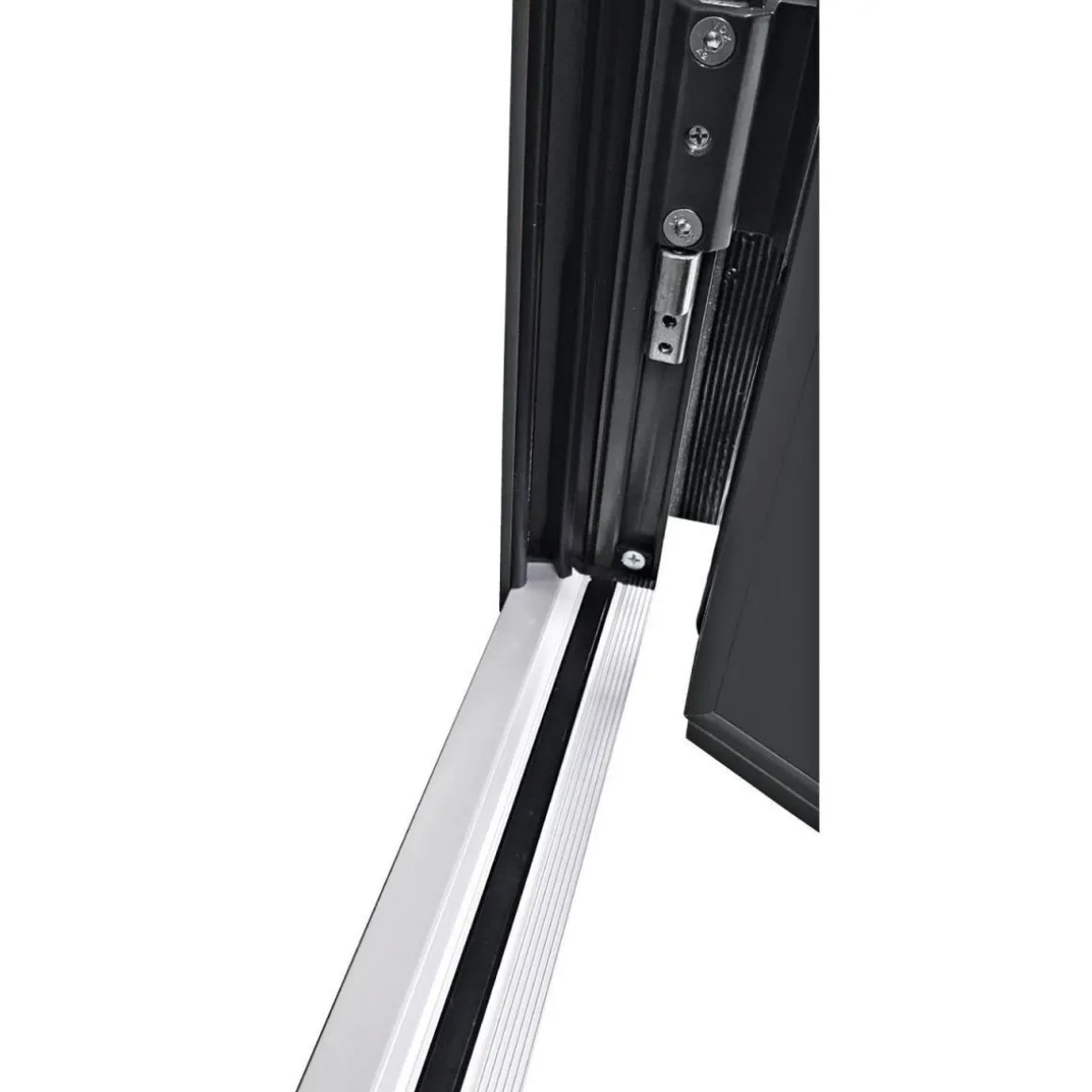 Aluminium Sicherheits-Haustür Mailand Superior 60 mm grau 100 x 210 cm Anschlag links inkl Griffset