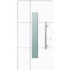 Aluminium Sicherheits-Haustür Parma Exklusiv 75 mm weiß 100 x 210 cm Anschlag rechts inkl Griffset