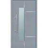 Aluminium Sicherheits-Haustür Bari Exklusiv 75 mm grau 100 x 210 cm Anschlag links inkl Griffset