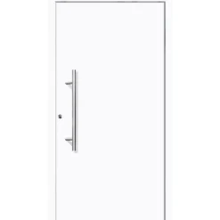 Aluminium Sicherheits-Haustür Latina Superior 60 mm weiß 100 x 210 cm Anschlag links inkl Griffset
