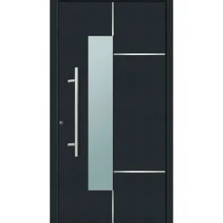 Aluminium Sicherheits-Haustür Bari Superior 60 mm anthrazit 110 x 210 cm Anschlag links inkl Griffset