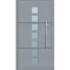Aluminium Sicherheits-Haustür Tarent Superior 60 mm grau 110 x 210 cm Anschlag links inkl Griffset