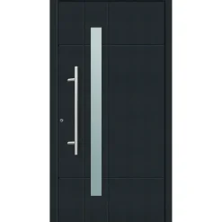 Aluminium Sicherheits-Haustür Palermo Superior 60 mm anthrazit 110 x 210 cm Anschlag links inkl Griffset
