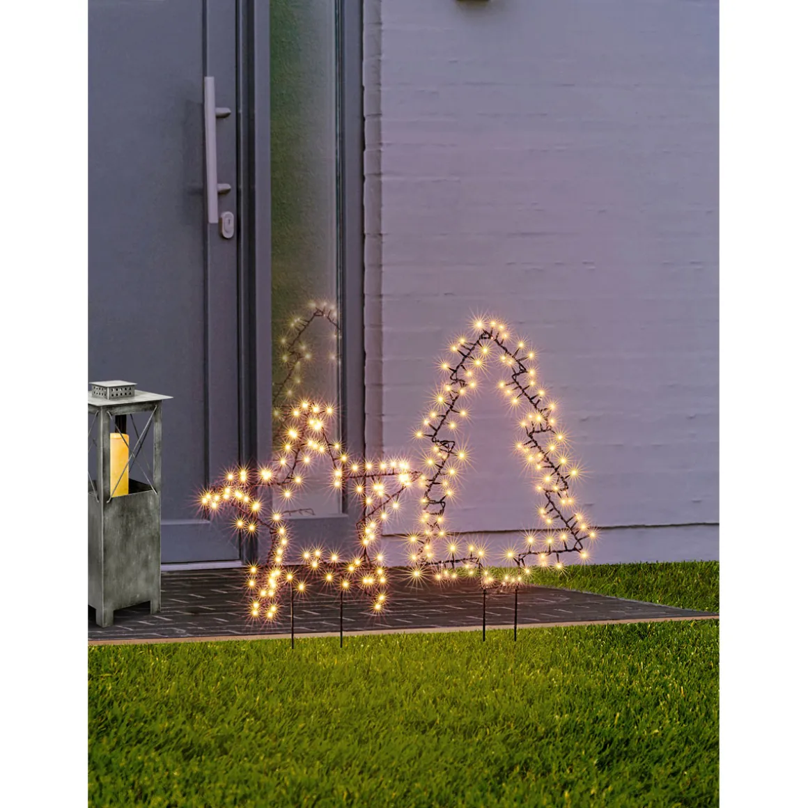 Ambientis Gartenstecker Stern 100 LEDs Außen batteriebetrieben