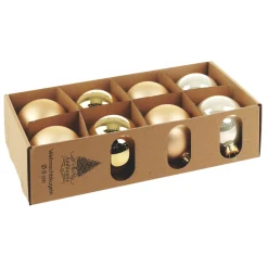Ambientis Glaskugeln 8 cm gold Mix