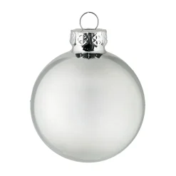 Ambientis Glaskugeln 6 cm silber weiß Mix