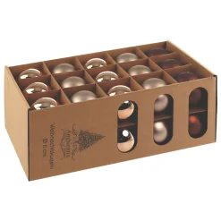 Ambientis Glaskugeln 6 cm braun champagner Mix