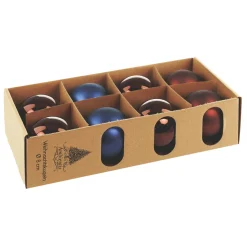 Ambientis Glaskugeln 8 cm braun/blau Mix