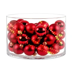 Ambientis Glaskugeln 6 cm rubinrot Mix