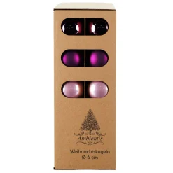 Ambientis Glaskugeln 6 cm lila Mix