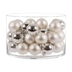 Ambientis Glaskugeln 4,5 cm silber weiß Mix