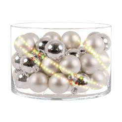 Ambientis Glaskugeln 4,5 cm silber weiß Mix