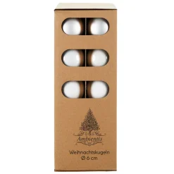 Ambientis Glaskugeln 6 cm weiss Mix