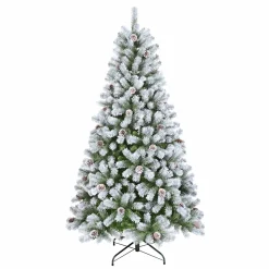 Ambientis Künstlicher Tannenbaum Colorado 150 cm beschneit und mit Zapfen