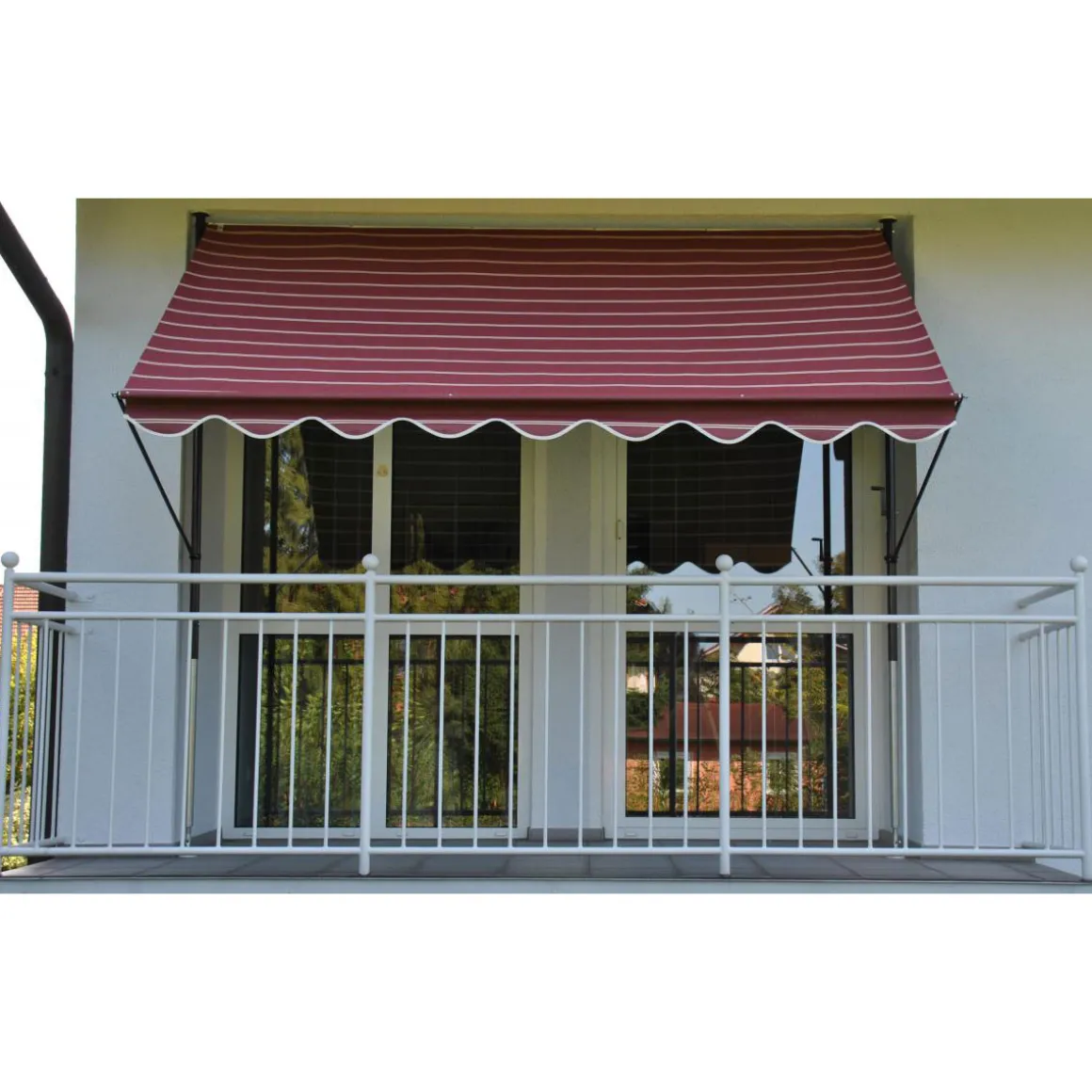 Angerer Freizeitmöbel GmbH Klemmmarkise bordeaux/creme, 200 cm