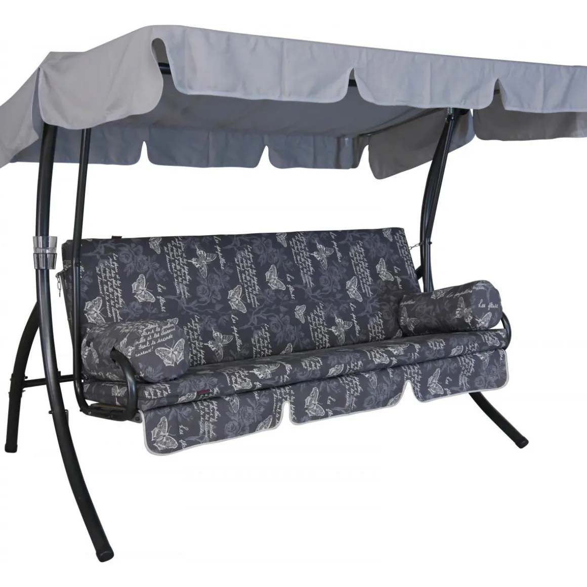 Angerer Freizeitmöbel GmbH Hollywoodschaukel „Trend Schmetterling“, grau