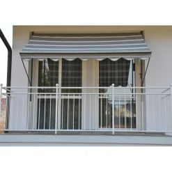 Angerer Freizeitmöbel GmbH Klemmmarkise grau gestreift, 200 cm