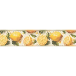 AS Creation Selbstklebende Bordüre 5 x 0,13 m, Muster: Zitronen