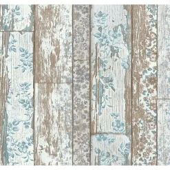 AS Creation Vliestapete neue Bude 2.0 Holz mit Blumen 10,05 x 0,53 m