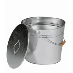 Ascheeimer 15 l verzinkt mit Griff