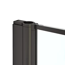 Aurlane Badewannenfaltwand Bricks schwarz 75 x 125 cm