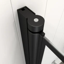 Aurlane Badewannenfaltwand Bricks schwarz 75 x 125 cm