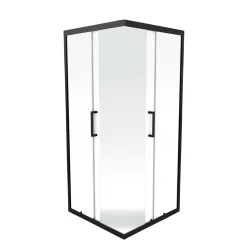 Aurlane Eckdusche Black Eclipse schwarz matt 90 x 90 cm