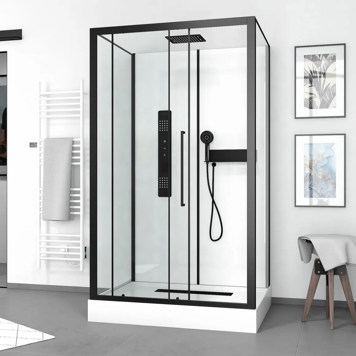 Aurlane Komplettdusche Urban 2 Rectangle 90 x 115 x 215 cm