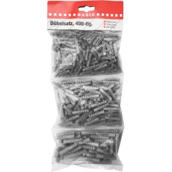 Basic Dübelsatz 400 teilig 200 x 5 mm 150 x 6 mm 50 x 8 mm
