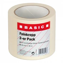 Basic Feinkrepp 2er Pack 38m x 48 mm