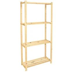 Basic Holzlattenregal mit 4 Böden