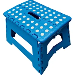 Basic Klapphocker 25 x 28 x 23 cm blau mit Tragegriff