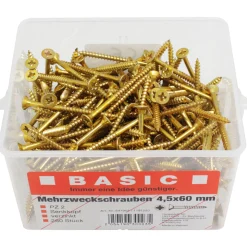 Basic Mehrzweckschraube 4,5 x 60 mm 260 Stück im Eimer