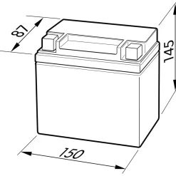 Batterie GEL YTX14-BS 14Ah 260A