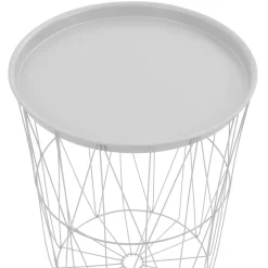 Beistelltisch weiß Stahl