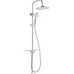 Überkopfbrauseset Aquastar mit Ablage chrom-weiß