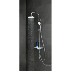 Überkopfbrauseset Aquastar mit Ablage chrom-weiß