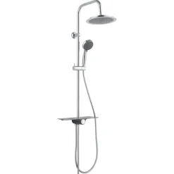 Überkopfbrauseset Aquastar mit Ablage chrom-anthrazit