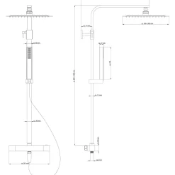 Überkopfbrauseset Sumba chrom